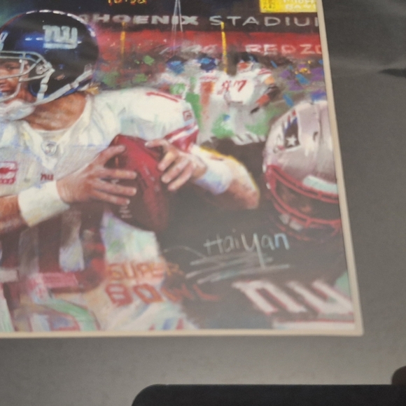 Super Bowl Art Print with Football Player - Picture 3 of 3